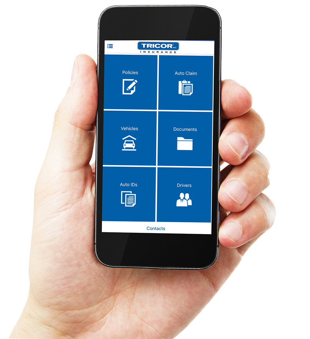 TRICOR Insurance Mobile App, Available for Android and iPhone. Download it today and access all of your account info.