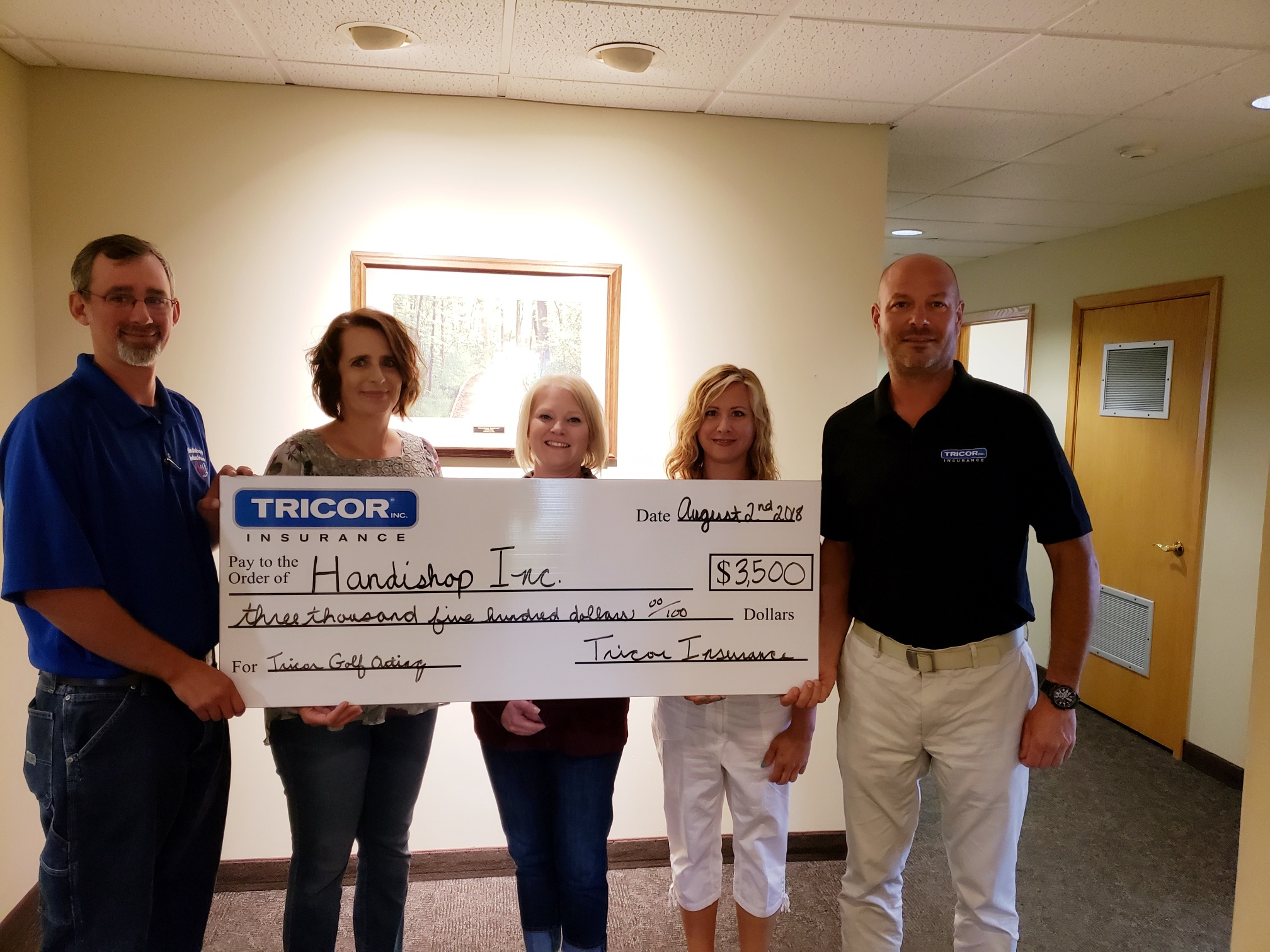 TRICOR gives back to Handishop Industries, Inc 